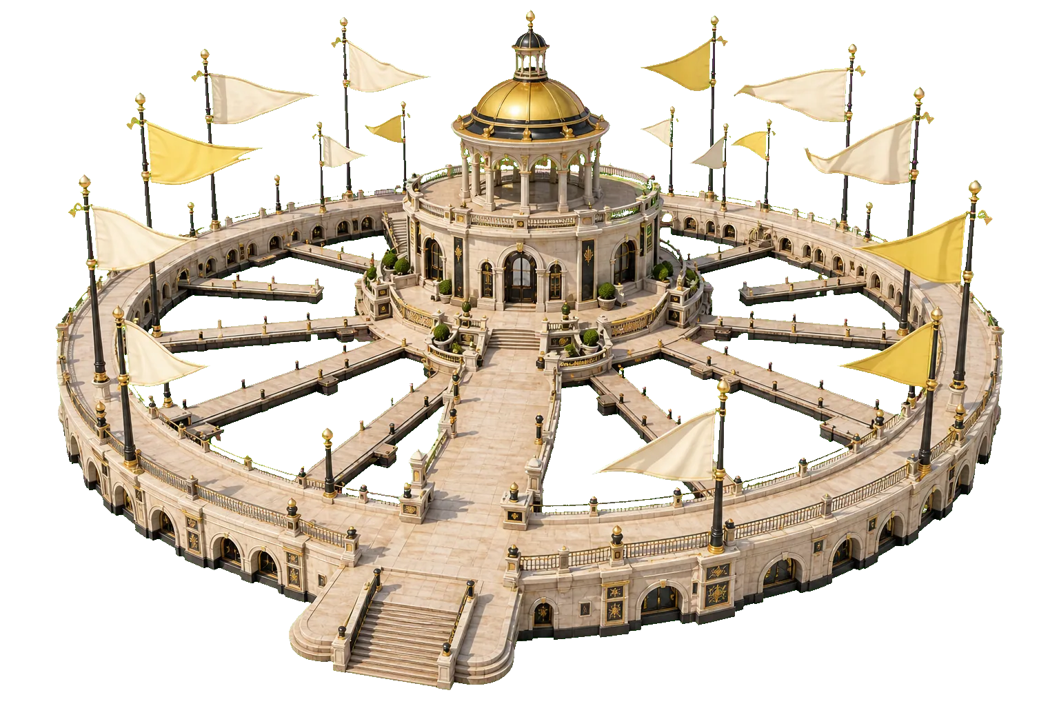 Marina of Bright Flags
